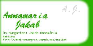 annamaria jakab business card
