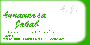 annamaria jakab business card